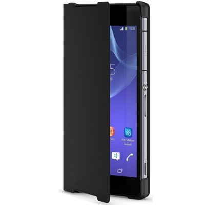 Sony Xperia Z2 melns atvērams maciņš / Vacins.lv