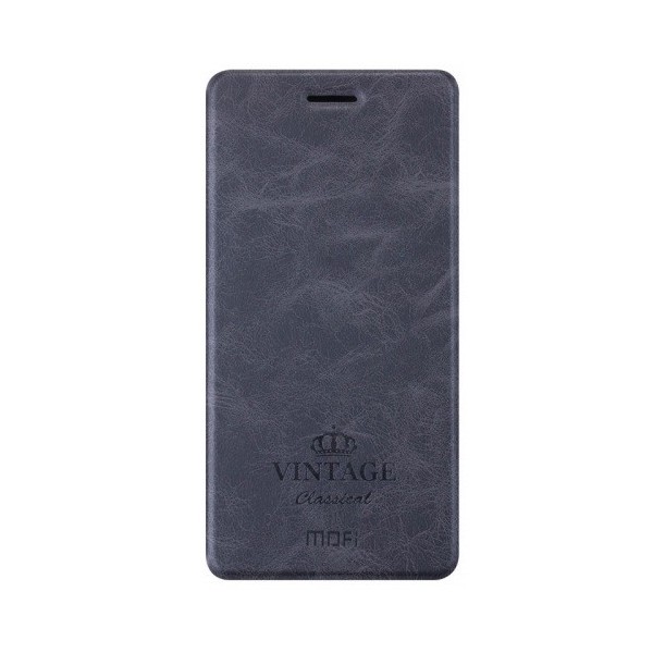 „Mofi“ Vintage atvērams maciņš - melns (Honor 8)