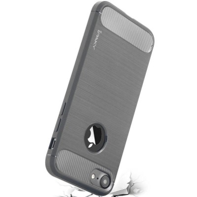 Apple iPhone 7 (iPhone 8) „IPAKY FASHION“ kieto silikono TPU tamsiai pilkas dėklas - nugarėlė / Priedai.lt