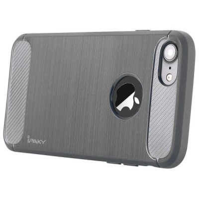 Apple iPhone 7 (iPhone 8) „IPAKY FASHION“ kieto silikono TPU tamsiai pilkas dėklas - nugarėlė / Priedai.lt