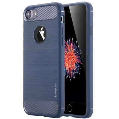 Apple iPhone 7 (iPhone 8) „IPAKY FASHION“ kieto silikono TPU tamsiai mėlynas dėklas - nugarėlė / Priedai.lt