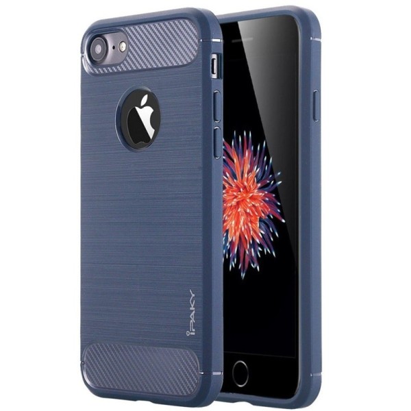 „IPAKY FASHION“ kieto silikono (TPU) dėklas - tamsiai mėlynas (iPhone 7 / 8 / SE 2020 / SE 2022)