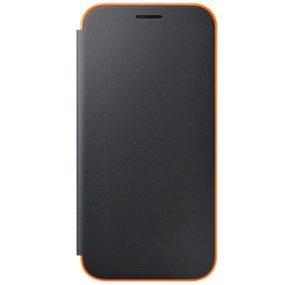 Samsung Galaxy A5 (2017) A520 originalus Neon Flip Cover EF-FA520 atverčiamas juodas odinis dėklas - piniginė / Priedai.lt
