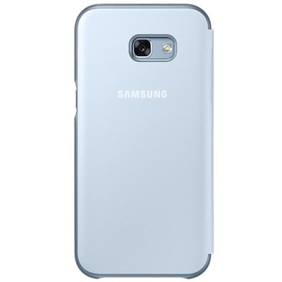 Samsung Galaxy A5 (2017) A520 oficiāls Neon Flip Cover EF-FA520 atvērams gaiši zils ādas maciņš (maks) / Vacins.lv