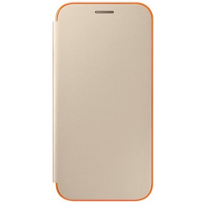Samsung Galaxy A5 (2017) A520 oficiāls Neon Flip Cover EF-FA520 atvērams zelta ādas maciņš (maks) / Vacins.lv