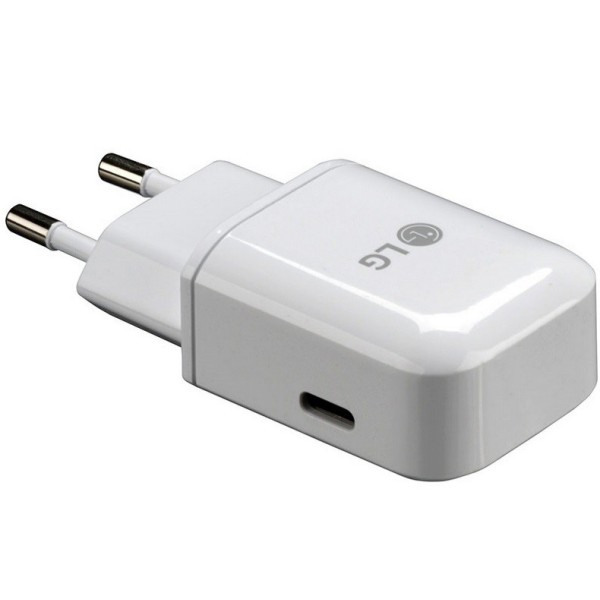 „LG“ Type-C tīkla lādētājs - balts (3 A)