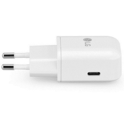 Origināls „LG“ Type-C balts tīkla lādētājs (3000 mAh, MCS-N04ER, Eiropas modelis) / Vacins.lv