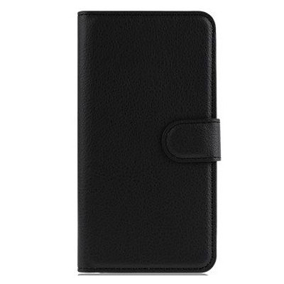 OnePlus X atverčiamas juodas odinis Litchi dėklas - piniginė / Priedai.lt