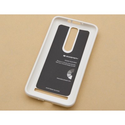 Asus Zenfone 2 5.5 (ZE550ML, ZE551ML) Mercury balts cieta silikona (TPU) futrālis / Vacins.lv