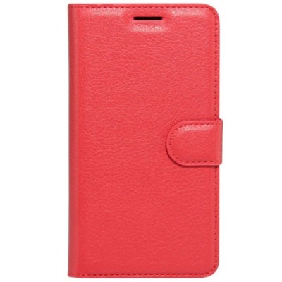 Samsung Galaxy A5 2017 (A520) atverčiamas raudonas odinis dėklas - piniginė / Priedai.lt
