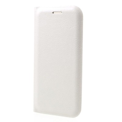 Samsung Galaxy A5 2017 (A520) balts atvēramais Smart Wallet ādas maciņš - maks / Vacins.lv