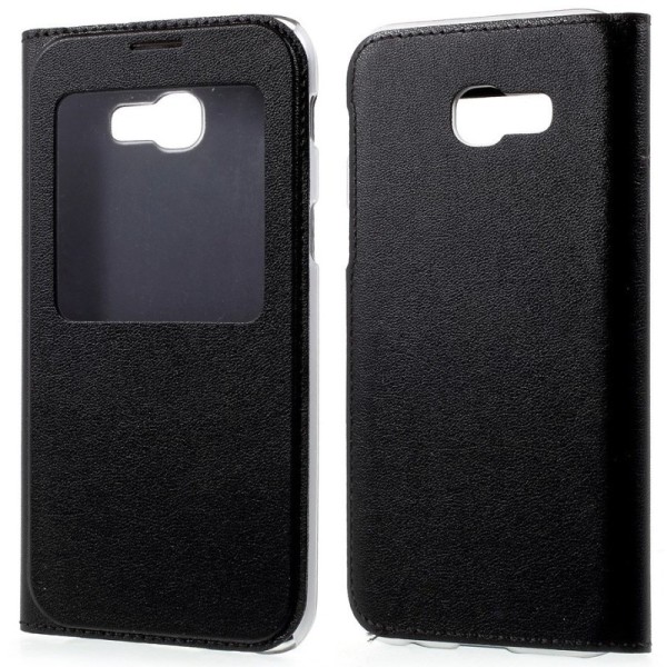 Atverčiamas dėklas su langeliu - juodas (Galaxy A5 2017)