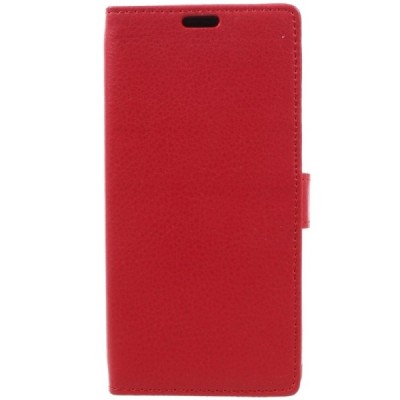Samsung Galaxy A3 2017 (A320) atverčiamas raudonas odinis dėklas - piniginė / Priedai.lt