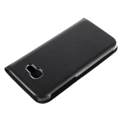Samsung Galaxy A3 2017 (A320) melns atvēramais Smart Wallet ādas maciņš - maks / Vacins.lv
