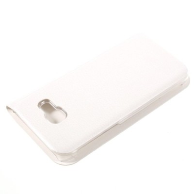 Samsung Galaxy A3 2017 (A320) baltas odinis atverčiamas Smart Wallet dėklas - piniginė / Priedai.lt