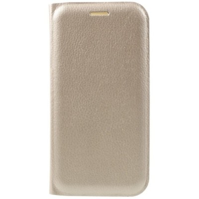 Samsung Galaxy A3 2017 (A320) zelta atvēramais Smart Wallet ādas maciņš - maks / Vacins.lv