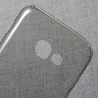 Samsung Galaxy A3 2017 (A320) dzidrs (caurspīdīgs) cieta silikona TPU pasaulē planākais pelēks apvalks / Vacins.lv