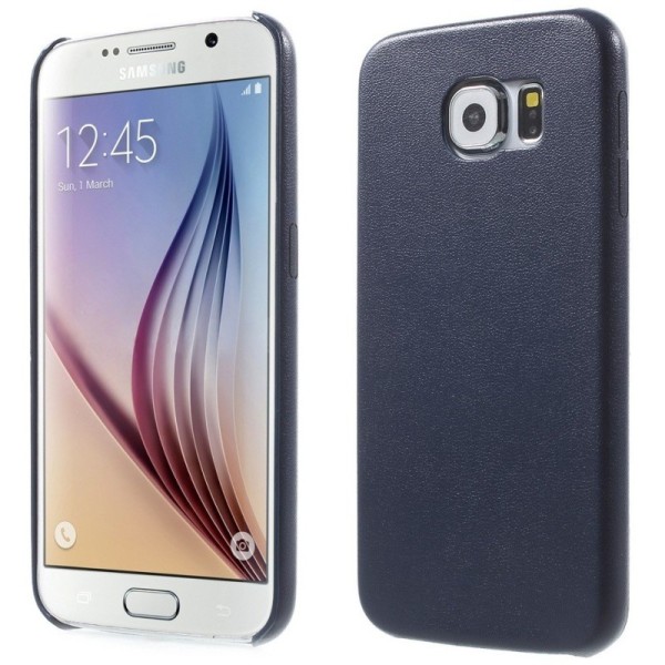 Slim Leather dėklas - tamsiai mėlynas (Galaxy S6)