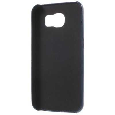 Slim Leather Samsung Galaxy S6 G920F tamsiai mėlynas odinis dėklas - nugarėlė / Priedai.lt