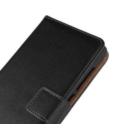 Xiaomi Redmi 3s atverčiamas juodas odinis dėklas - piniginė / Priedai.lt