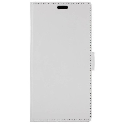 Samsung Galaxy A3 2017 (A320) atvēramais ādas balts maciņš (maks) / Vacins.lv