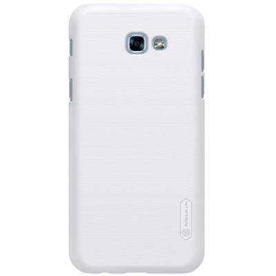 Samsung Galaxy A5 (2017) A520 Nillkin Frosted Shield baltas plastikinis dėklas + apsauginė ekrano plėvelė / Priedai.lt