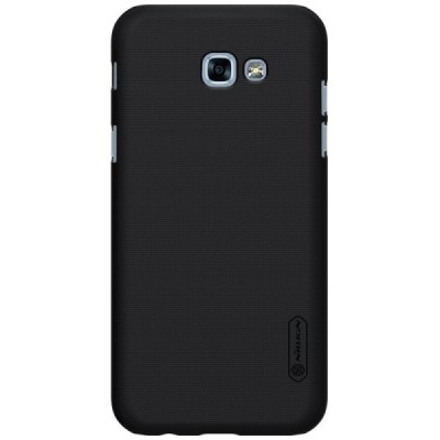 Samsung Galaxy A3 2017 (A320) Nillkin Frosted Shield melns plastmasas apvalks + ekrāna aizsargplēve / Piederumi.3v