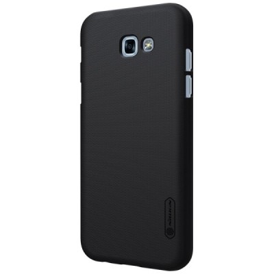 Samsung Galaxy A3 2017 (A320) Nillkin Frosted Shield melns plastmasas apvalks + ekrāna aizsargplēve / Piederumi.3v