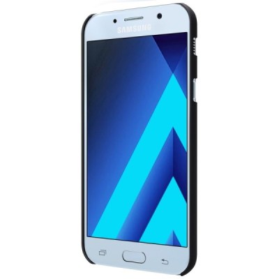 Samsung Galaxy A3 2017 (A320) Nillkin Frosted Shield melns plastmasas apvalks + ekrāna aizsargplēve / Piederumi.3v
