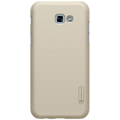 Samsung Galaxy A3 2017 (A320) Nillkin Frosted Shield zelta plastmasas apvalks + ekrāna aizsargplēve / Vacins.lv