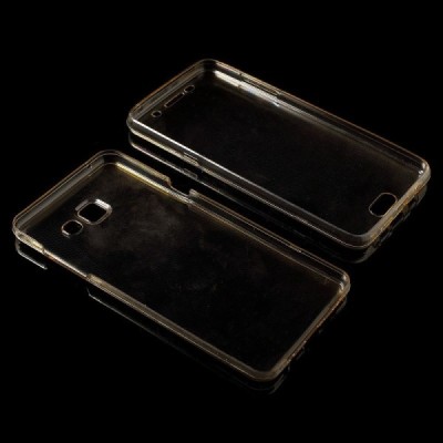 Samsung Galaxy A5 2016 (A510) dzidrs (caurspīdīgs) aizsedzams cieta silikona TPU pasaulē planākais gaiši brūns apvalks / Vacins.