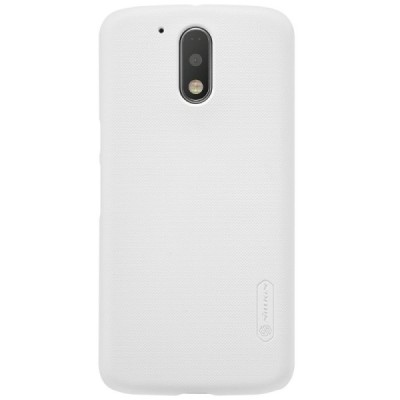 Motorola Moto G4, Moto G4 Plus Nillkin Frosted Shield balts plastmasas apvalks + ekrāna aizsargplēve / Vacins.lv