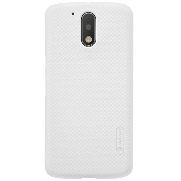 „Nillkin“ Frosted Shield apvalks - balts + ekrāna aizsargplēve (Moto G4, Moto G4 Plus)