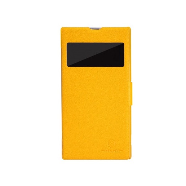 „Nillkin“ Fresh atverčiamas dėklas - geltonas (Xperia Z1)