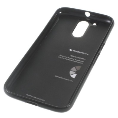 Motorola Moto G4, Moto G4 Plus Mercury melns cieta silikona (TPU) apvalks / vacins.lv