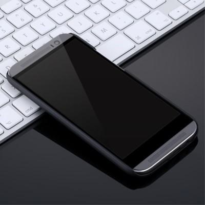 HTC One M8 X-Level Metallic melns plastmasas futrālis / Vacins.lv