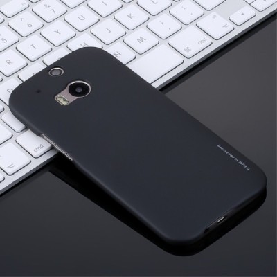 HTC One M8 X-Level Metallic melns plastmasas futrālis / Vacins.lv