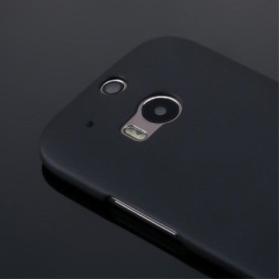 HTC One M8 X-Level Metallic melns plastmasas futrālis / Vacins.lv