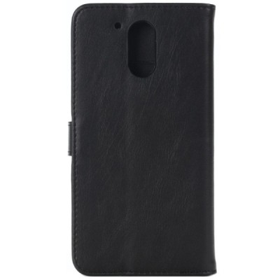 Motorola Moto G4, Moto G4 Plus atvēramais ādas melns retro maciņš (maks) / Vacins.lv