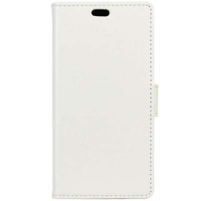Motorola Moto G4, Moto G4 Plus atvēramais ādas balts maciņš, grāmata (maks) / Vacins.lv