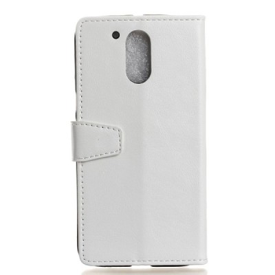 Motorola Moto G4, Moto G4 Plus atvēramais ādas balts maciņš, grāmata (maks) / Vacins.lv
