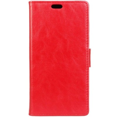 Motorola Moto G4, Moto G4 Plus atvēramais ādas sarkans maciņš, grāmata (maks) / Vacins.lv