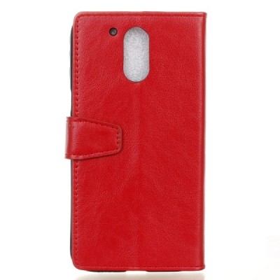 Motorola Moto G4, Moto G4 Plus atvēramais ādas sarkans maciņš, grāmata (maks) / Vacins.lv