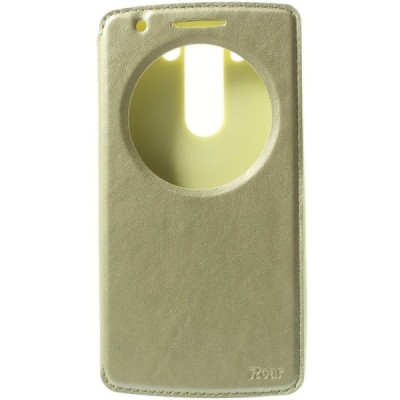 LG G3 S D722 Roar Noble ādas atvēramais zelta futrālis / Vacins.lv