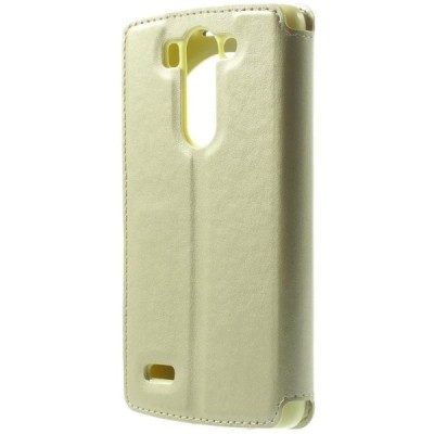 LG G3 S D722 Roar Noble ādas atvēramais zelta futrālis / Vacins.lv