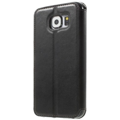 Roar Noble atverčiamas Samsung Galaxy S6 (G9200) juodas odinis dėklas / Priedai.lt