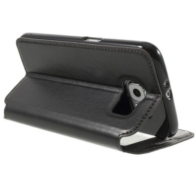 Roar Noble atverčiamas Samsung Galaxy S6 (G9200) juodas odinis dėklas / Priedai.lt