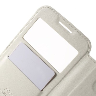 Roar Noble atverčiamas Samsung Galaxy S6 (G9200) baltas odinis dėklas / Priedai.lt