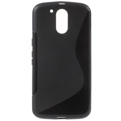 Motorola Moto G4, Moto G4 Plus cieta silikona (TPU) melns apvalks / vacins.lv