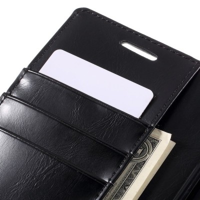 Mercury Blue Moon Sony Xperia Z5 atvērams melns ādas maciņš / Vacins.lv